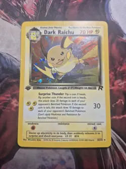 Dark Raichu 83/82 1st Edition Team Rocket Secret Rare Holo Pokemon MP/HP - Image 1