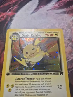 Dark Raichu 83/82 1st Edition Team Rocket Secret Rare Holo Pokemon MP/HP - Image 2