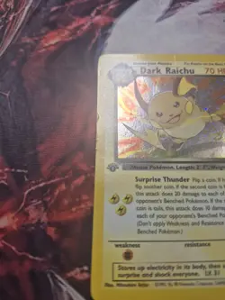 Dark Raichu 83/82 1st Edition Team Rocket Secret Rare Holo Pokemon MP/HP - Image 3