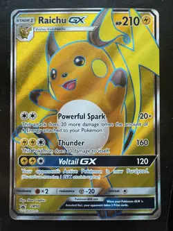 Pokemon Raichu GX Sun & Moon Black Star Promo SM90 (NM) - Image 1