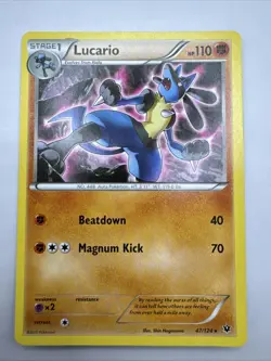 Pokemon TCG Lucario Fates Collide 47/124 Regular Rare - Image 1