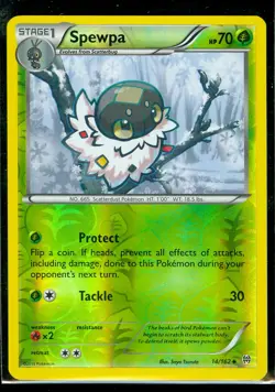 Pokemon SPEWPA 14/162 - XY BREAKthrough - Rev Holo - MINT - Image 1