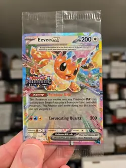 Pokemon TCG Eevee ex 075/131 Prismatic Evolutions Sealed STAMPED Promo NM/M - Image 1