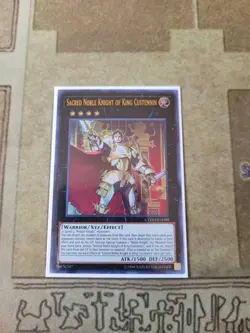 YUGIOH SACRED NOBLE KNIGHT OF KING CUSTENNIN CYHO-EN089 ULTRA UNLIMITED ED NM - Image 1