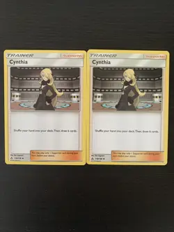 Pokemon TCG Cynthia Ultra Prism 119/156 Regular - Set of 2 - Image 1