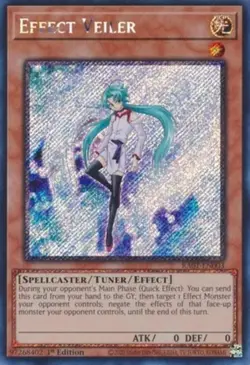 Yugioh! LP Effect Veiler - RA01-EN003 - Platinum Secret Rare - 1st Edition Light - Image 1