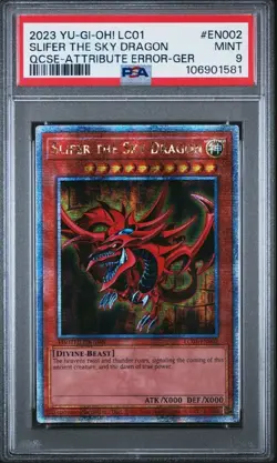 2023 Yu-Gi-Oh! Slifer the Sky Dragon Legendary Collection LC01 QCSR PSA 9 - Image 1