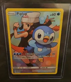 Pokemon TCG Piplup Holo Secret Rare Card Cosmic Eclipse 239/236 2019 Excellent! - Image 1