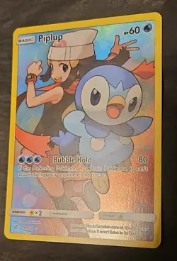 Pokemon TCG Piplup Holo Secret Rare Card Cosmic Eclipse 239/236 2019 Excellent! - Image 3
