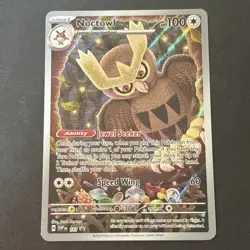 Noctowl SVP141 Scarlet & Violet Full Art Black Star Promo Holo Pokemon Card NM - Image 1