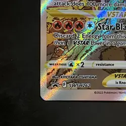 NM Pokemon TCG Charizard Vstar SWSH262 Promo ALIGNMENT DOT ERROR!!! - Image 5