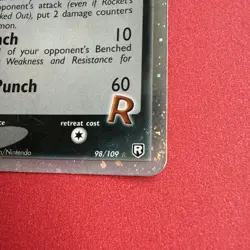Pokemon Rocket's Hitmonchan EX Holo Team Rocket 98/109 - Image 5