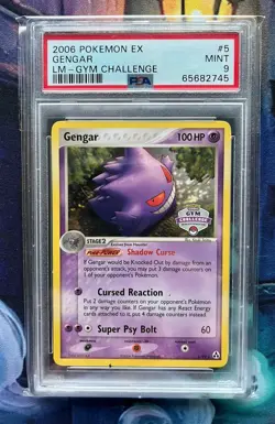 2006 Pokemon Ex Gengar LM - Gym Challenge PSA 9 Mint World Championships -POP 65 - Image 1