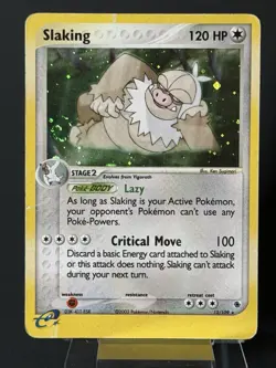 SWIRL 🌀 SLAKING 12/109 HOLO RARE RUBY & SAPPHIRE POKEMON HOLO DMG - Image 1