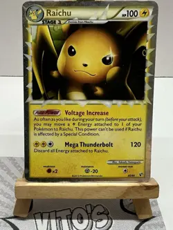 Pokemon Raichu Prime 83/90 Heart Gold/Soul Silver Undaunted MP + LP- Read - Image 1