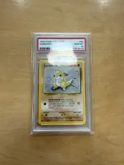 Pokemon 1999 Base Set Sandshrew 62/102 PSA 10 Common Regular Wizards - Image 1