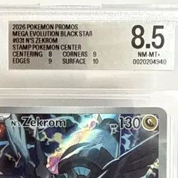 BGS 8.5 N's Zekrom 031 Mega Evolution Black Star Promo Holo POKEMON CENTER! - Image 3