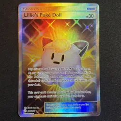 Pokemon Sun & Moon Cosmic Eclipse Lillie’s Poke Doll 267/236 Gold Secret Rare NM - Image 1