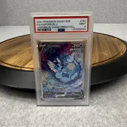 2021 Pokemon SWSH Black Star Promo PSA 9 Vaporeon V Alt Art Full Art 181 SWSH181 - Image 1