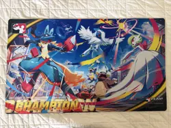 Mega Lucario vs Mega Gardevoir Playmat League Cup Champion Pokemon Official - Image 1