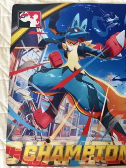 Mega Lucario vs Mega Gardevoir Playmat League Cup Champion Pokemon Official - Image 2