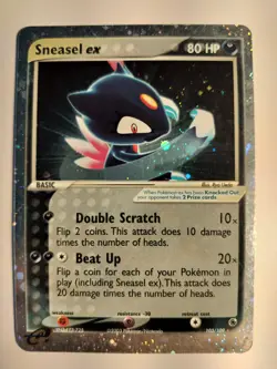 Pokemon TCG EX Ruby & Sapphire 103/109 Sneasel ex Ultra Rare MP - Image 1