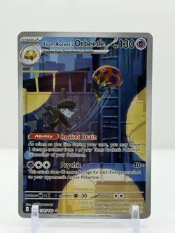 Team Rocket's Orbeetle Holo Destined Rivals Illustration Rare 198/182 Pokemon - Image 1