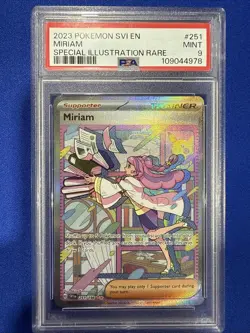 Pokemon Miriam 251/198 SV01 Scarlet & Violet Full Art Holo PSA 9 Rare - Image 1
