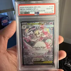 2025 POKEMON MEGA EVOLUTION ILLUSTRATION RARE #178 MEGA GARDEVOIR EX PSA 10 - Image 1
