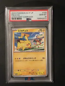 2023 Pokemon SV-P Japanese Pikachu Gym Event Campaign Promo #120/SV-P PSA 10 GEM - Image 1