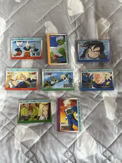 Dragon Ball PP Cards 8 Card Lot Dot Prism Holo Amada Vintage Set JAPAN - Image 1