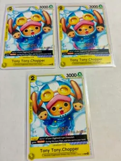 3x Tony Tony.Chopper OP07-103 One Piece Stamped Pre-Release NM - Image 1