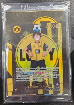 Monkey D Luffy ST13-003 Promo Borussia Dortmund BVB Sealed One Piece Card!! - Image 1