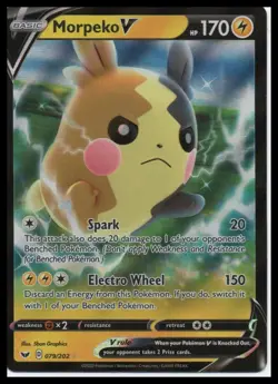 Morpeko V - 079/202 - Pokemon Sword & Shield Base Set Ultra Rare Card NM - Image 1