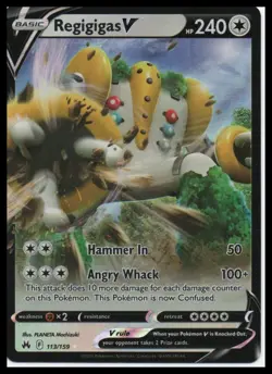 Regigigas V 113/159 Ultra Rare Pokemon TCG: Crown Zenith Card - Image 1