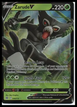 ZARUDE V 016/172 ULTRA RARE BRILLIANT STARS POKEMON CARD - Image 1