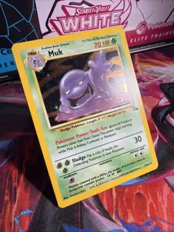 Pokemon TCG Muk Holo Rare Card 13/62 Fossil Set, WOTC 1999 - Image 2