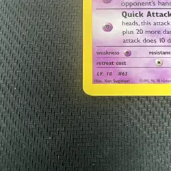 Sabrina's Abra 94/132 Gym Challenge Regular First Edition Pokemon Card NM SA1 - Image 2