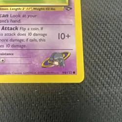 Sabrina's Abra 94/132 Gym Challenge Regular First Edition Pokemon Card NM SA1 - Image 3