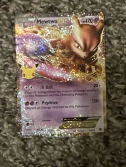 Pokemon Celebrations 25th Anniversary Card Mewtwo EX 54/99 Ultra RARE - Image 1