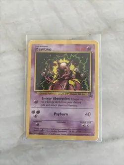 Mewtwo #14 Black Star Promo RARE 1999 - 2000 Pokemon Card Used - Played - Image 1
