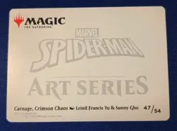 Carnage, Crimson Chaos Art Series Card Marvel’s Spider Man MTG Magic 47 / 54 - Image 2