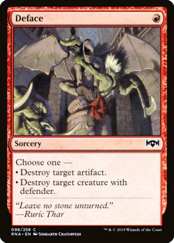 DEFACE X 4 N/M RAVNICA ALLEGIANCE MAGIC THE GATHERING - Image 1