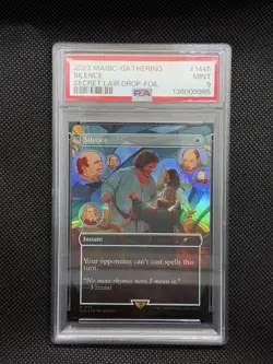 Magic The Gathering Silence (1445) Secret Lair Drop Foil PSA 9 - Image 1