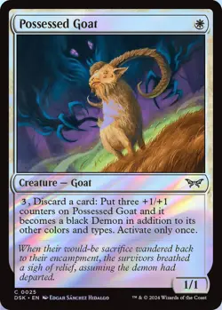 Possessed Goat MTG DSK 0025 Common NM Foil - Image 1