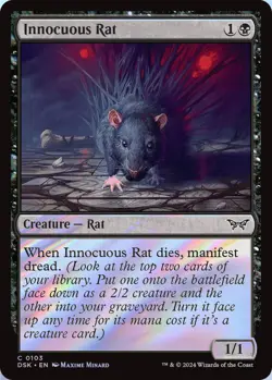 Innocuous Rat MTG DSK 0103 Common NM Foil - Image 1