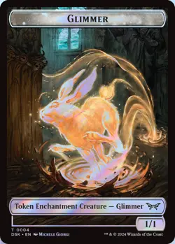 Horror // Glimmer Double-Sided Token MTG DSK 10//4 Token NM Foil - Image 2