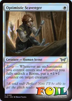 Optimistic Scavenger (0288) 0288 MTG Duskmourn: House of Horror Uncommon NP Foil - Image 1