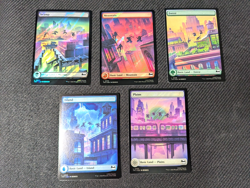 MTG : Teenage Mutant Ninja Turtles - Surge Foil Lands - All Five Lands - 305-309 - Image 1