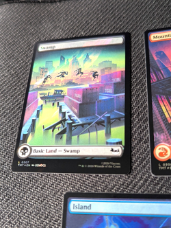 MTG : Teenage Mutant Ninja Turtles - Surge Foil Lands - All Five Lands - 305-309 - Image 2